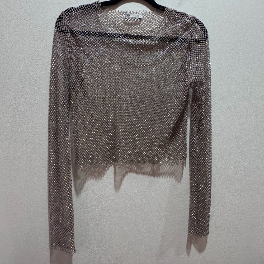 Zara Sheer Beige Dress Set - Picture 2 of 4
